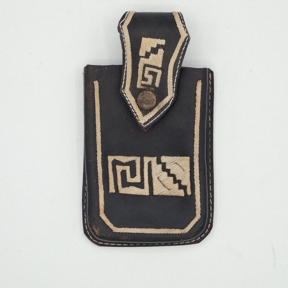 Black and Tan Leather Phone Holster